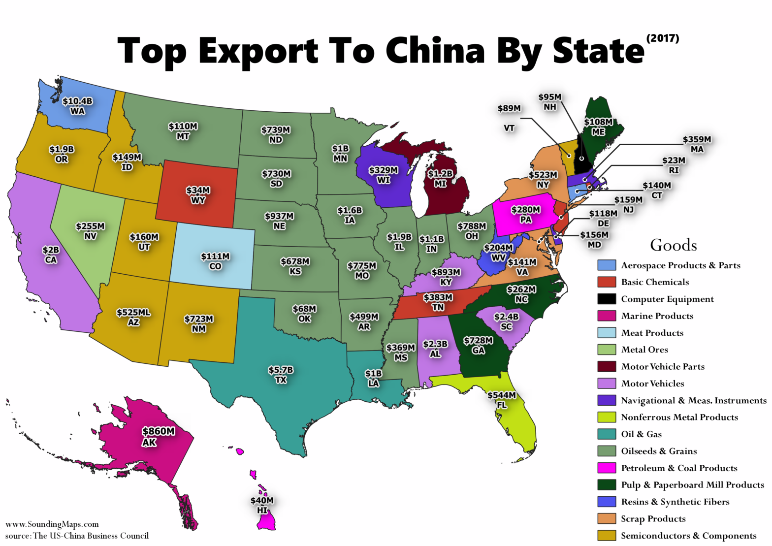 Map Your State s Top Export To China Will Surprise You