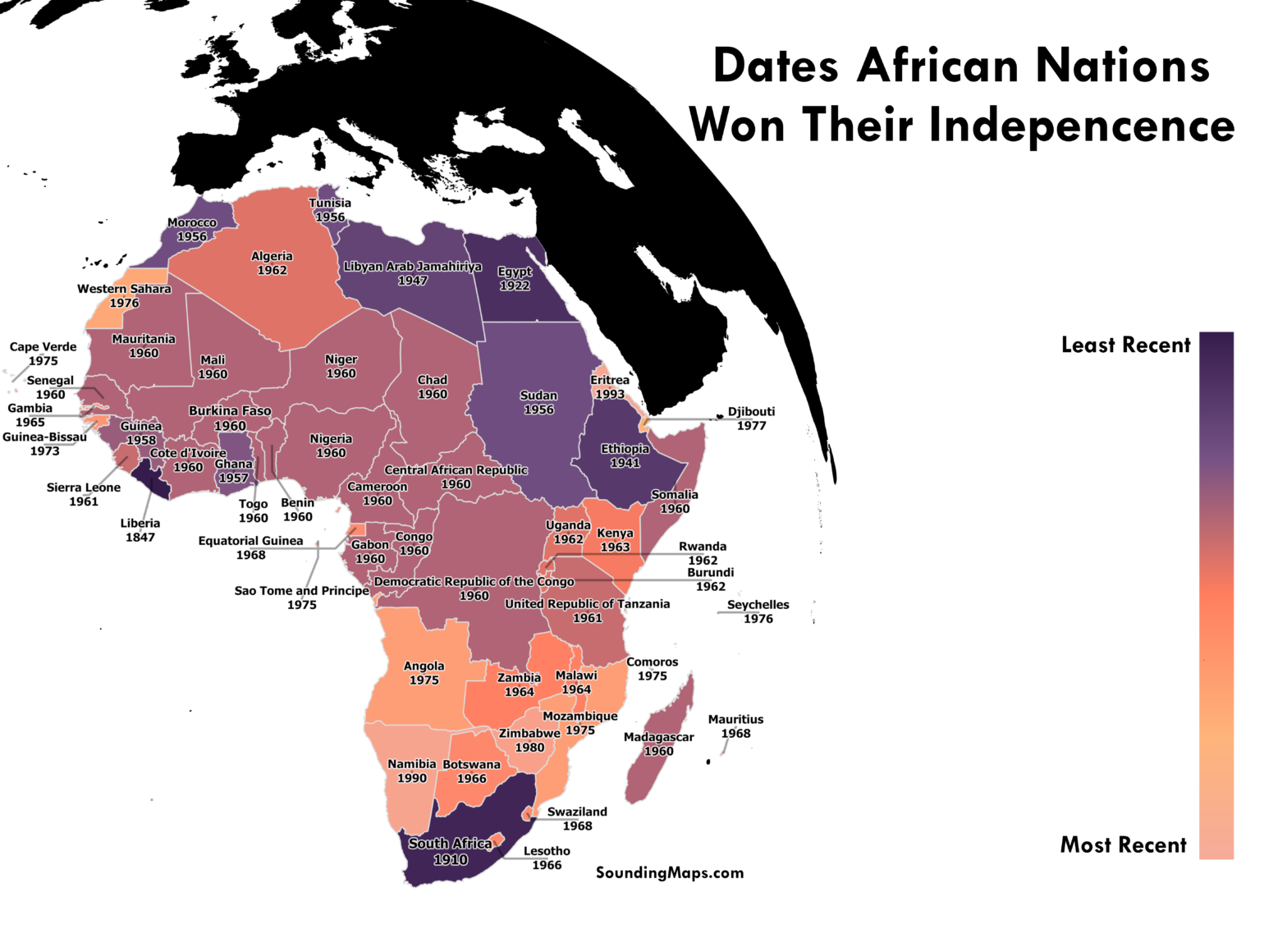 Dates of African Nations Independence