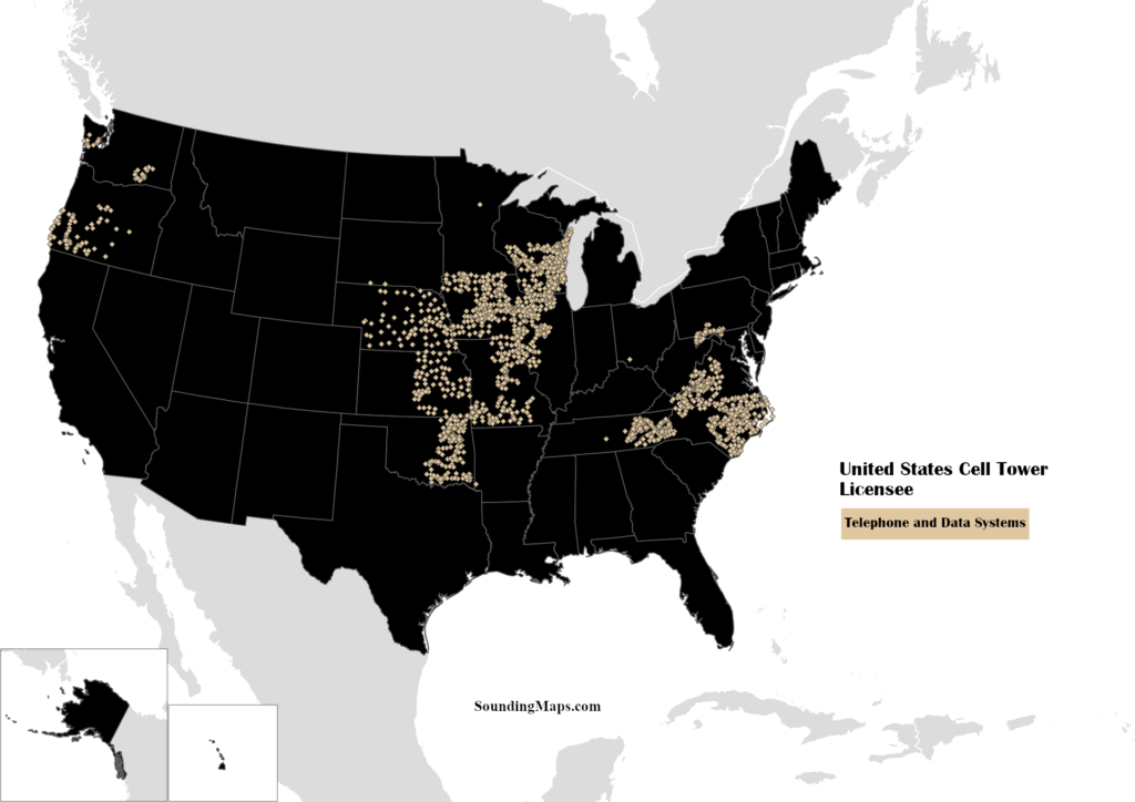 Big Mobile Cell Tower Map Of The US Sounding Maps   Tdscelltowers 1024x724 