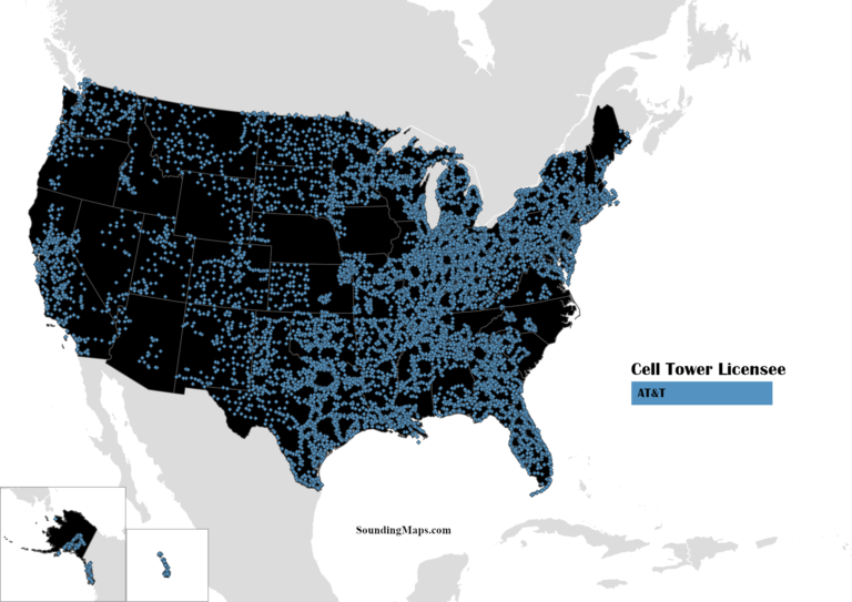 Big Mobile: Cell Tower Map of the US - Sounding Maps