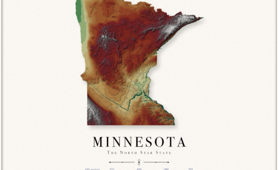 Minnesota Elevation Map