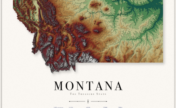 Montana Elevation Map