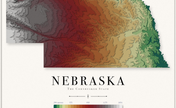 Nebraska Elevation Map