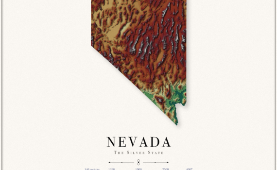 Nevada Elevation Map