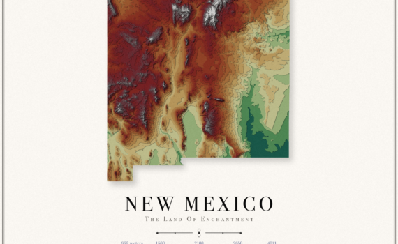 New Mexico Elevation Map