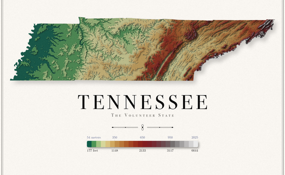 Tennessee Elevation Map