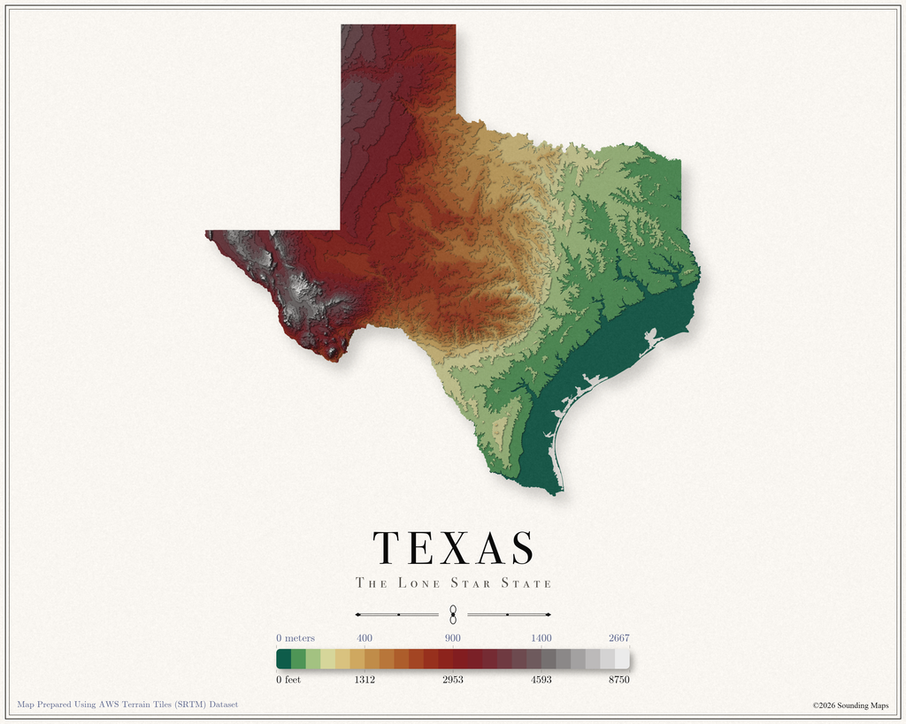 Texas Elevation Map