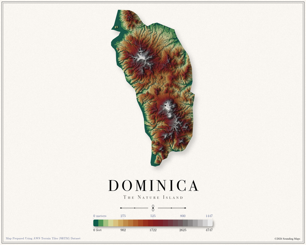 Dominica Elevation Map