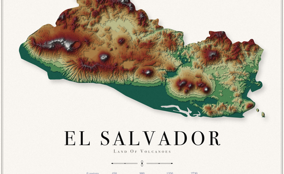 El Salvador Elevation Map