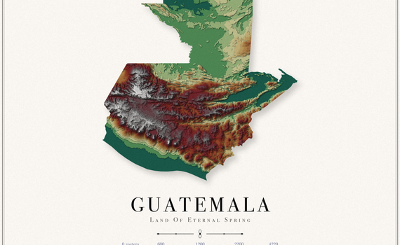 Guatemala Elevation Map