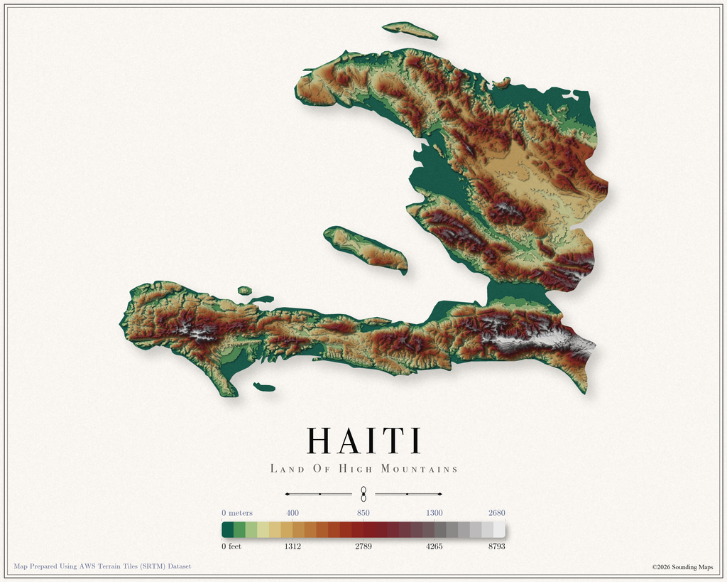 Haiti Elevation Map