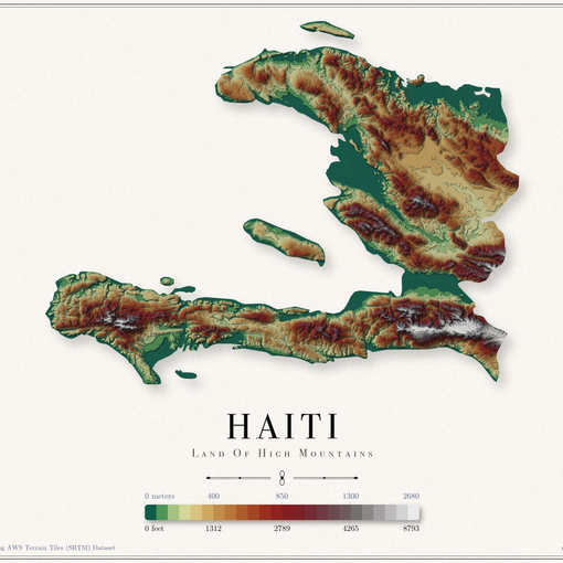 Haiti Elevation Map