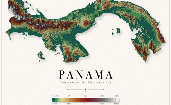 Panama Elevation Map
