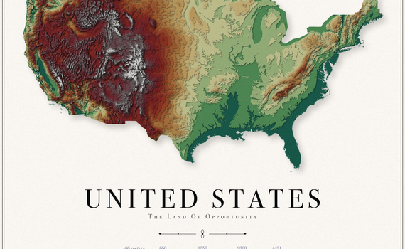 United States Elevation Map
