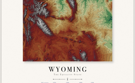 Wyoming Elevation Map