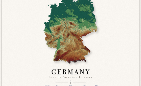 Germany Elevation Map