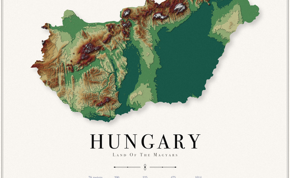 Hungary Elevation Map