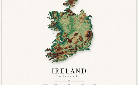 Ireland Elevation Map